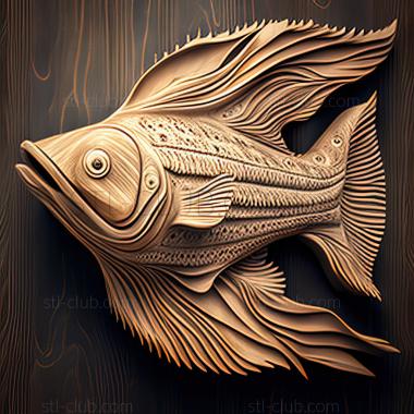 3D model st Long   whiskered radinoloricaria fish (STL)